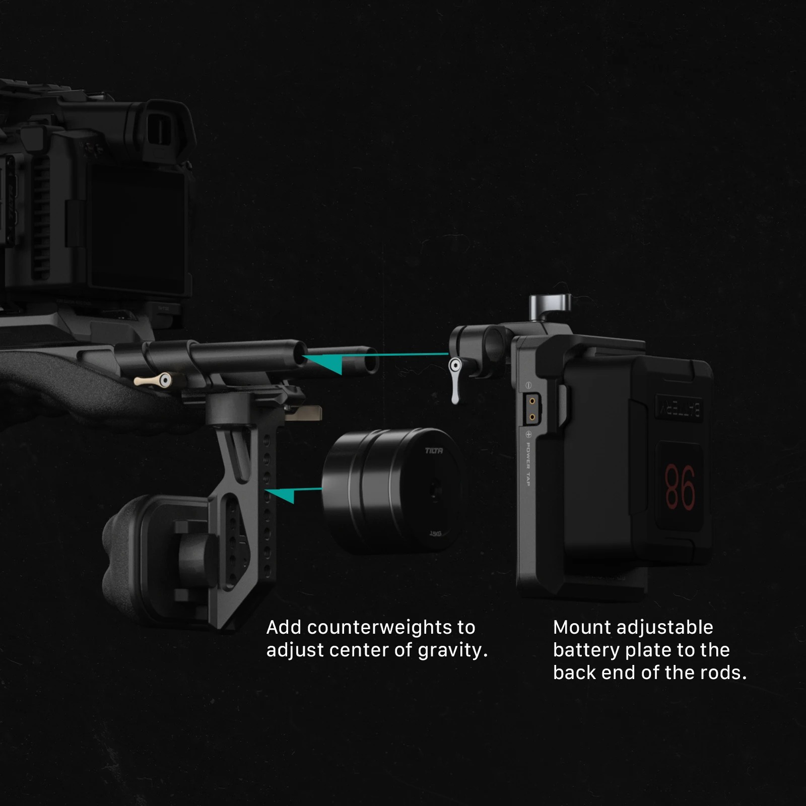 Gambar produk TILTA Shoulder Rig Stabilizer Lightweight ARCA Baseplate Canon Nikon - TA-LSR-B