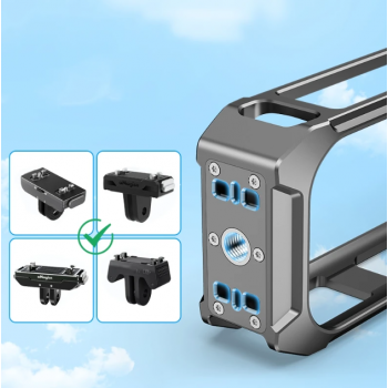 Gambar produk Martvsen Protective Frame Case Rabbit Cage Cold Shoe for Insta360 X5 - MT-X5