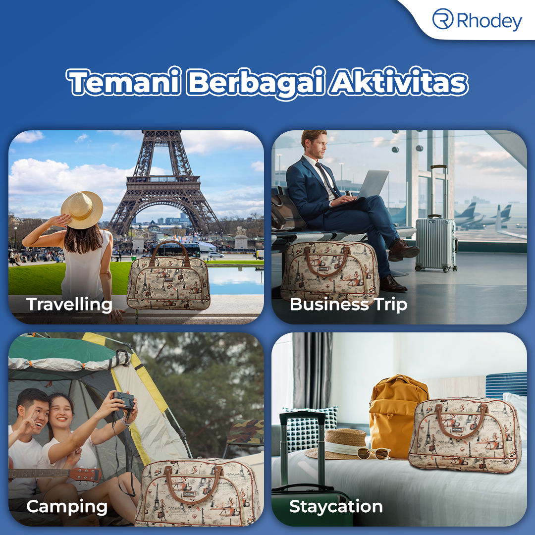 Gambar produk Rhodey RAIMIQI SEMOR Tas Jinjing Duffle Bag PU Leather Unisex 20 Inch Iron Beauty - CB001