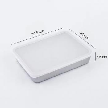 Gambar produk Umigy Loyang Nampan Tray Keeping Box Oven Stainless 201 with Lid 30.5x25x5.6cm - UM60
