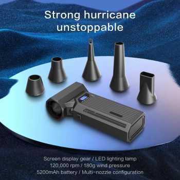 Gambar produk PINTUDY Air Duster Blower Vacuum Turbo Jet Fan 110000RPM 2000mAh 110W - Z2