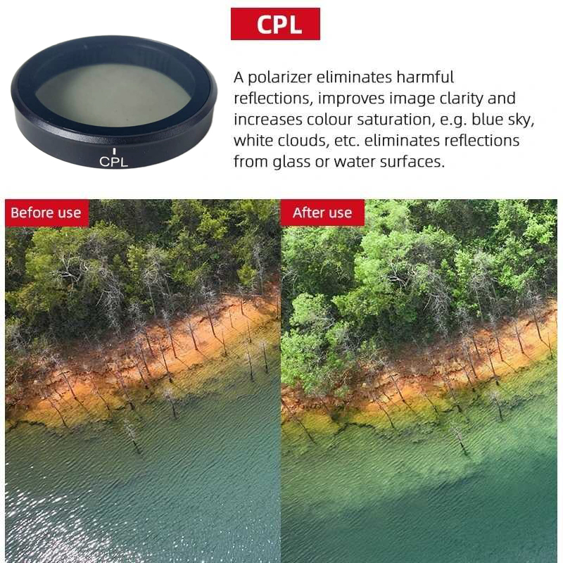 Gambar produk CAPART Filter Lensa Kamera Aksi DJI Action 4/5 Pro CPL Polarizer - CPR-45