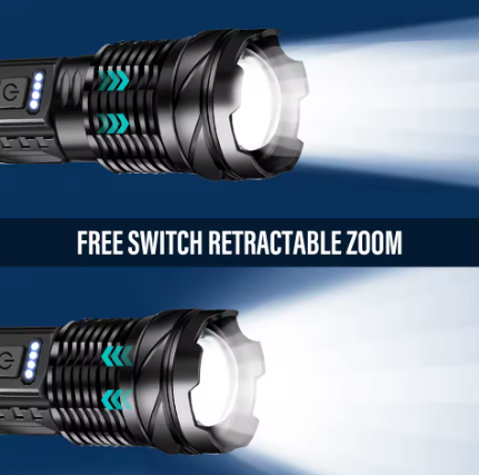 RLTEC Lampu Senter LED Rechargeable Flashlight 600 Lumens P520 800mAh - A76 Gambar produk RLTEC Lampu Senter LED Rechargeable Flashlight 600 Lumens P520 800mAh - A76