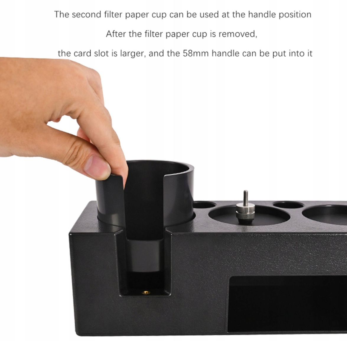 Gambar produk BOMBER Coffee Tamper Station Espresso Portafilter Storage 24x9.5x7.5cm - BB-150