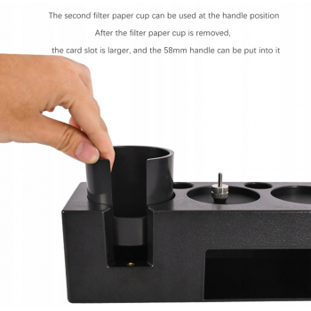 Gambar produk BOMBER Coffee Tamper Station Espresso Portafilter Storage 24x9.5x7.5cm - BB-150