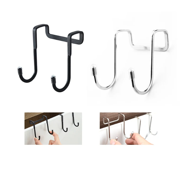 HIMO Gantungan Double Hook Coat Hanger S Type Stainless Steel 201 1PCS - HMS477 Gambar produk HIMO Gantungan Double Hook Coat Hanger S Type Stainless Steel 201 1PCS - HMS477