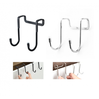 Gambar produk HIMO Gantungan Double Hook Coat Hanger S Type Stainless Steel 201 1PCS - HMS477