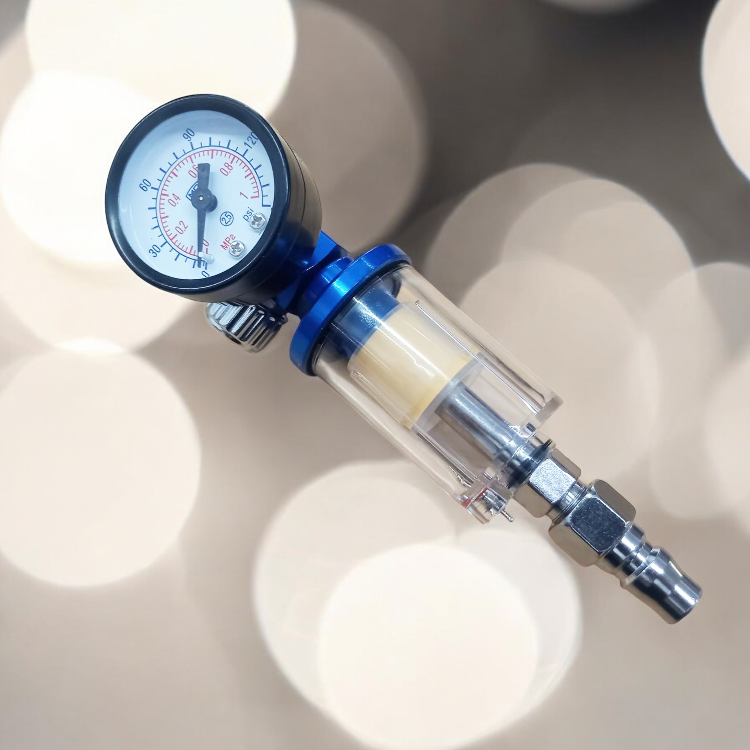 WENXING Spray Gun Air Regulator Gauge In-line Water Filter Adapter - W101 Gambar produk WENXING Spray Gun Air Regulator Gauge In-line Water Filter Adapter - W101