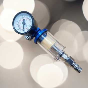 Gambar produk WENXING Spray Gun Air Regulator Gauge In-line Water Filter Adapter - W101