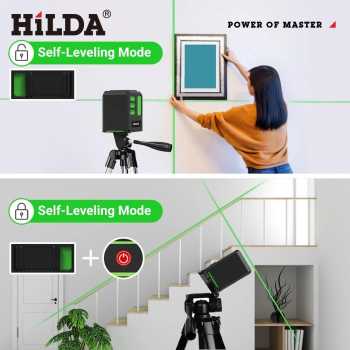 Gambar produk HILDA Laser Level Self Leveling 2 Line 360 Degree Waterproof IP54 - AB113