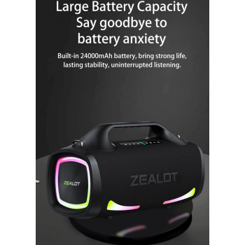 Gambar produk ZEALOT Speaker Bluetooth Portable Subwoofer Dual Pairing 24000mAh - S79