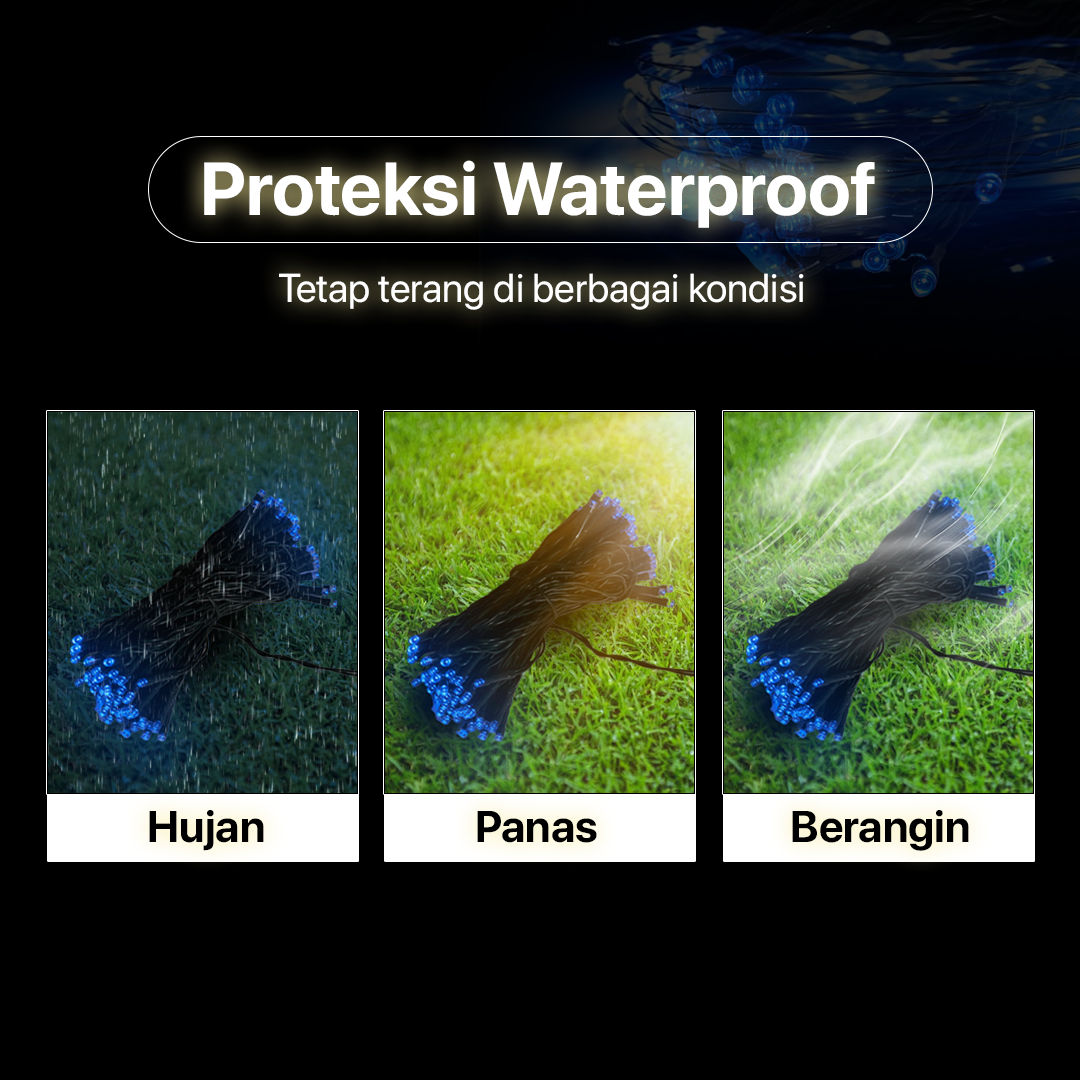 ZONNY Lampu Hias Tumblr String Lights Solar Waterproof 100 LED 12M - Z12 Gambar produk ZONNY Lampu Hias Tumblr String Lights Solar Waterproof 100 LED 12M - Z12