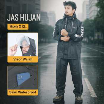 KEYRU Jas Hujan Setelan Motor Dewasa Visor PVC Waterproof Raincoat - TN-74