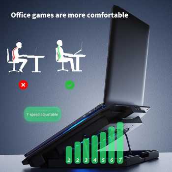 Gambar produk GIVECOOL Cooling Pad Laptop Gaming Kipas Pendingin 2 Fans 17 Inch - N22