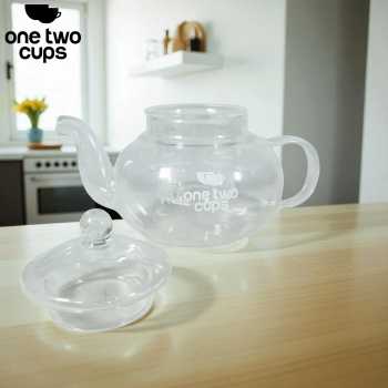 Gambar produk One Two Cups Teko Teh Kaca Saringan Tahan Panas Japanese Style Teapot 400ml - 8CV101