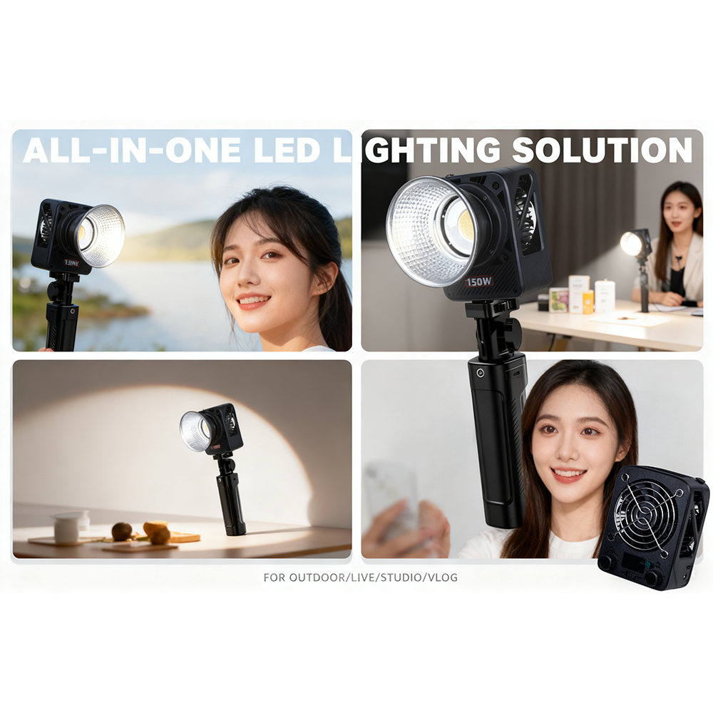 Gambar produk LIYADI Lampu Studio Fotografi COB 3in1 Color TFT 150W with Battery
