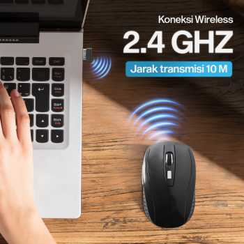 Gambar produk Mouse Wireless Optical 2.4GHz Portable Mini 1600DPI - AA-01