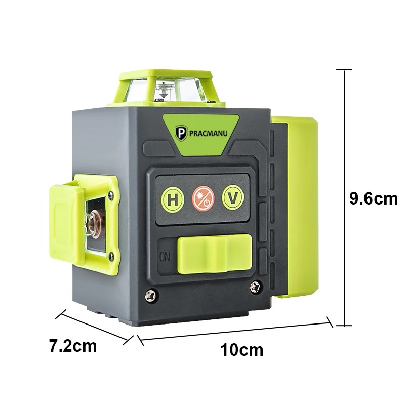 Pracmanu Laser Level Self Leveling 3D 360 Degree 12 Line 520nm 2400mAh - PC-520 Gambar produk Pracmanu Laser Level Self Leveling 3D 360 Degree 12 Line 520nm 2400mAh - PC-520