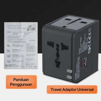 Gambar produk TRAVOR Universal Travel Adaptor Colokan Charger Adapter USB PD 1380W - TR020