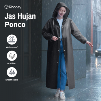 Gambar produk Rhodey Jas Hujan Ponco Anti Rembes Dewasa EVA Waterproof Raincoat - TY876