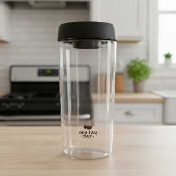 Gambar produk One Two Cups Toples Kaca Penyimpanan Biji Kopi Vacuum Sealed Lid 1.8L - SE41