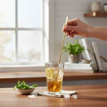 Gambar produk Szpoon Sendok Teh Gagang Panjang Long Tea Spoon Stainless Steel 23.8cm - F80