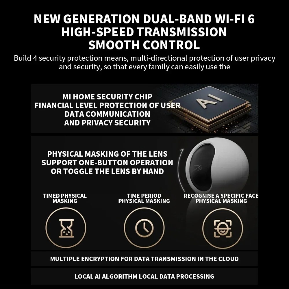 Xiaomi Kamera CCTV Dual Band WiFi 6 2 Way Call AI Detection 4K 8MP - C700 Gambar produk Xiaomi Kamera CCTV Dual Band WiFi 6 2 Way Call AI Detection 4K 8MP - C700