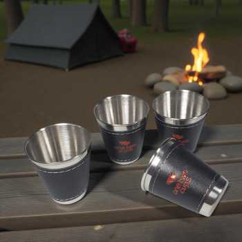 Gambar produk One Two Cups Set Gelas Camping Stainless Steel Travel Mug 70ml 4 PCS - MCY-66