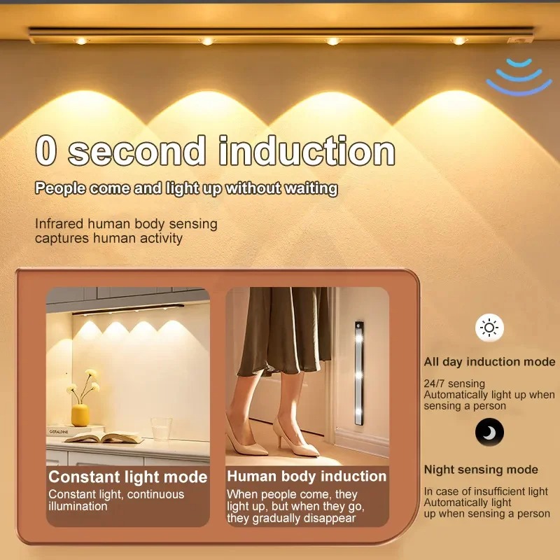 SUNLY Lampu Tempel Magnetic LED 3in1 Color Sensor Light Rechargeable 40cm - S11 Gambar produk SUNLY Lampu Tempel Magnetic LED 3in1 Color Sensor Light Rechargeable 40cm - S11