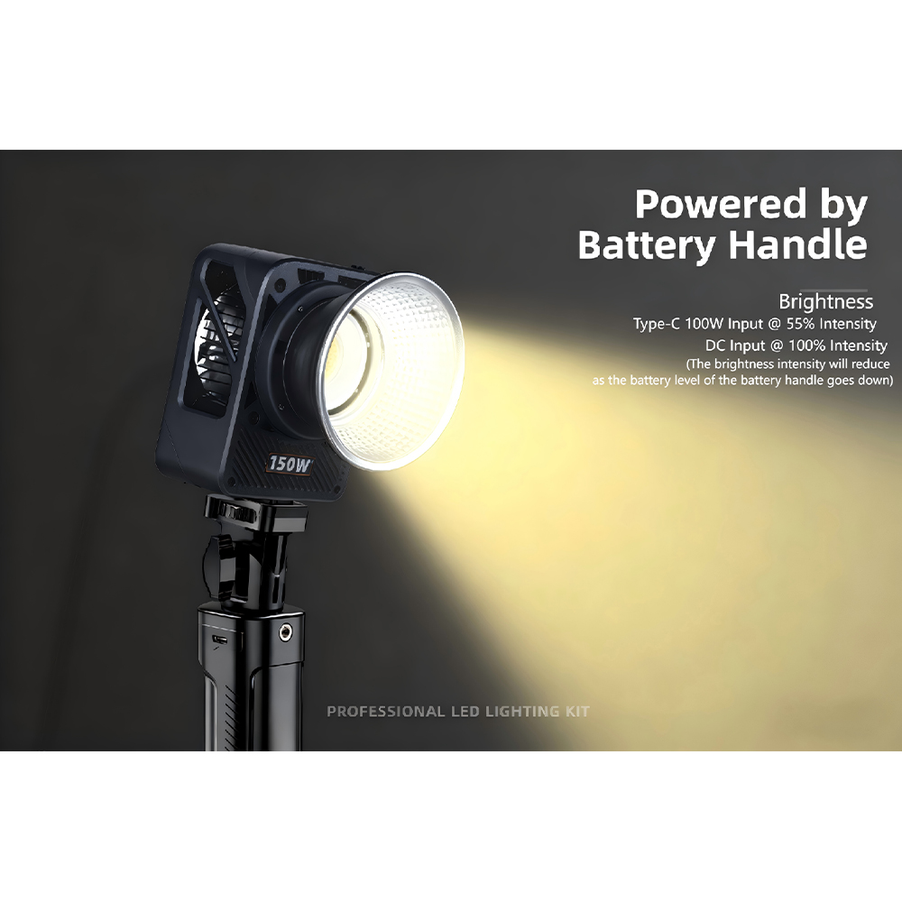 Gambar produk LIYADI Lampu Studio Fotografi COB 3in1 Color TFT 150W with Battery