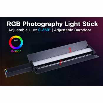 Gambar produk LIYADI Lampu Studio Tube Light Stick RGBW 24 Mode OLED 5200mAh 24W - C2