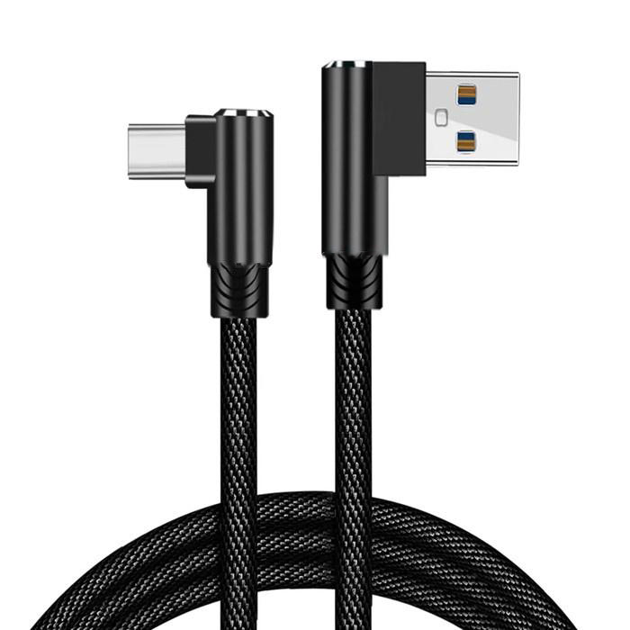 OLF Kabel Charger USB Type C Multifungsi L Shape Braided 2.4A/5V 2M - OL951 Gambar produk OLF Kabel Charger USB Type C Multifungsi L Shape Braided 2.4A/5V 2M - OL951