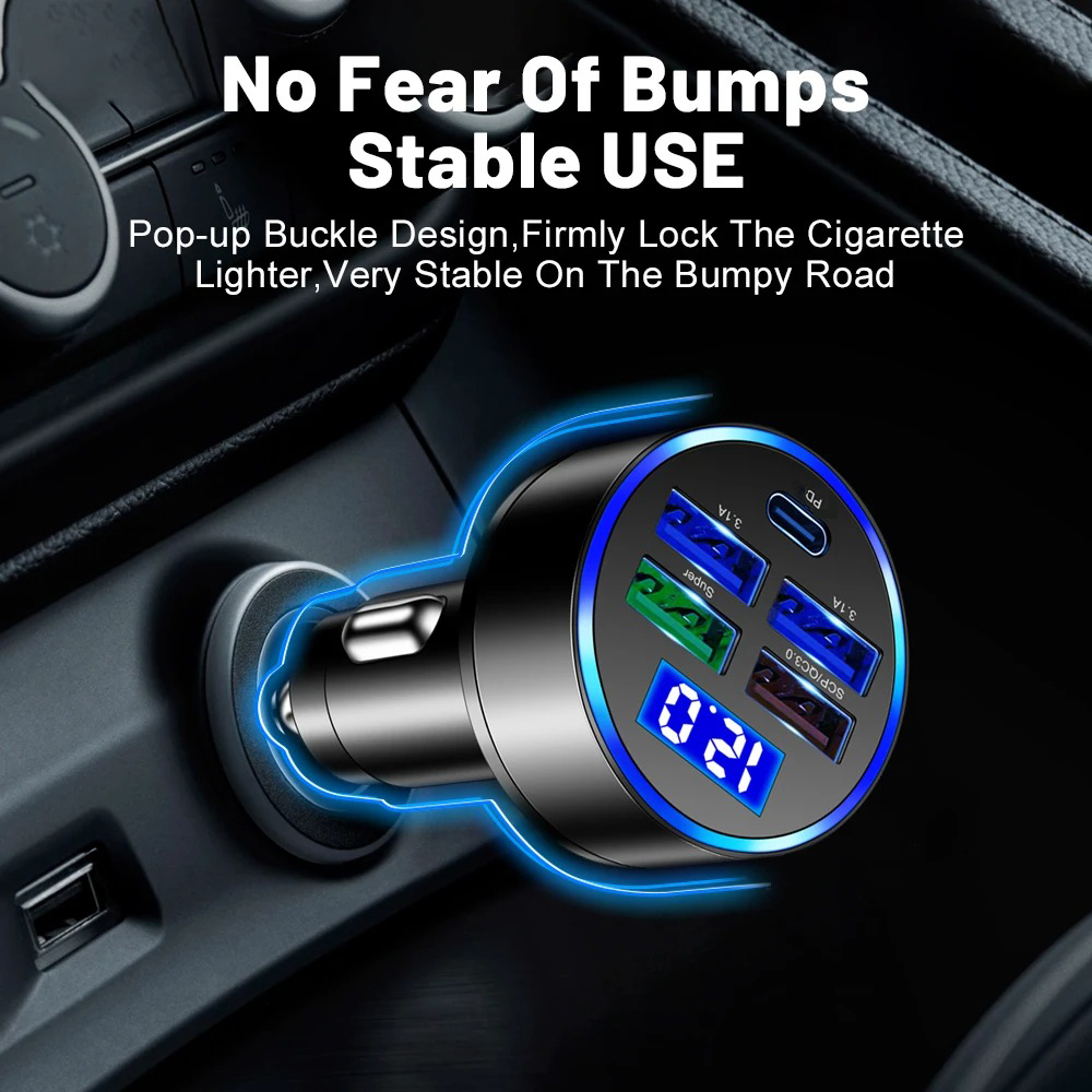 EOKING Car Charger Mobil Fast Charging PD QC 3.0 USB Type C Port - C9 Gambar produk EOKING Car Charger Mobil Fast Charging PD QC 3.0 USB Type C Port - C9