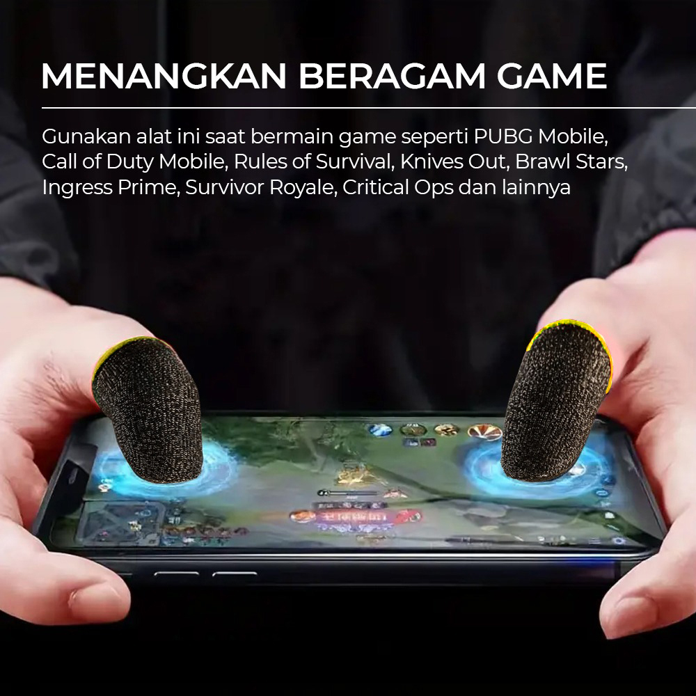 Gambar produk Shezi Sarung Tangan Jari Gaming Finger Sleeve Breathable Touchscreen - S02