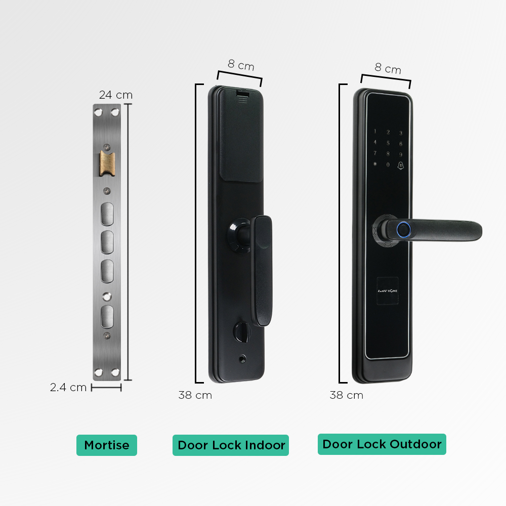 TaffHOME Smart Door Lock Fingerprint Password Key Card Alarm - K13-1-J Gambar produk TaffHOME Smart Door Lock Fingerprint Password Key Card Alarm - K13-1-J