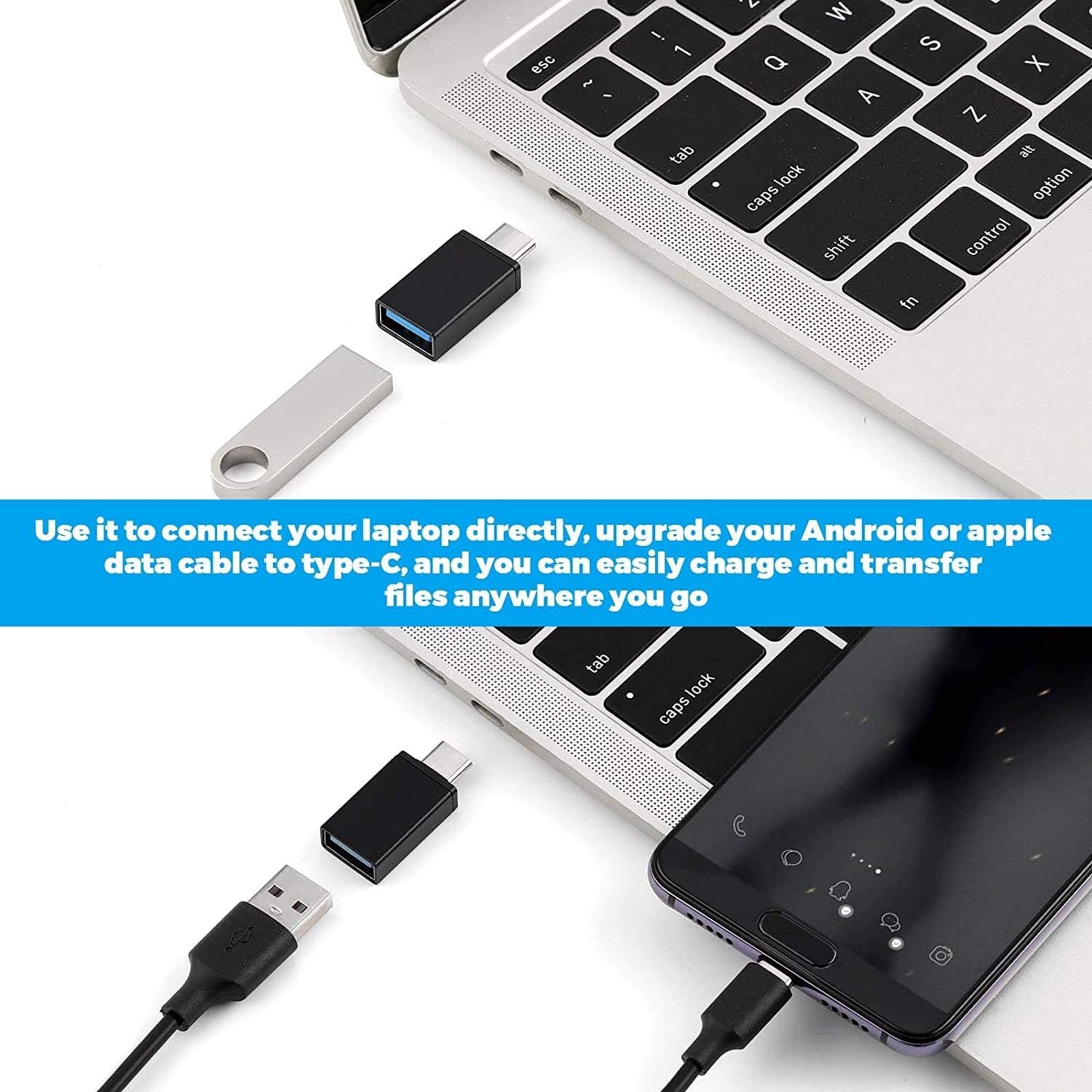 Taffware OTG USB to Type C Adapter Converter 3.0 Aluminium Alloy - TF-310 Gambar produk Taffware OTG USB to Type C Adapter Converter 3.0 Aluminium Alloy - TF-310