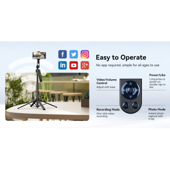 Gambar produk TELESIN Tripod HP Kamera Auto Tracking with Bluetooth Remote - P3-MS-03