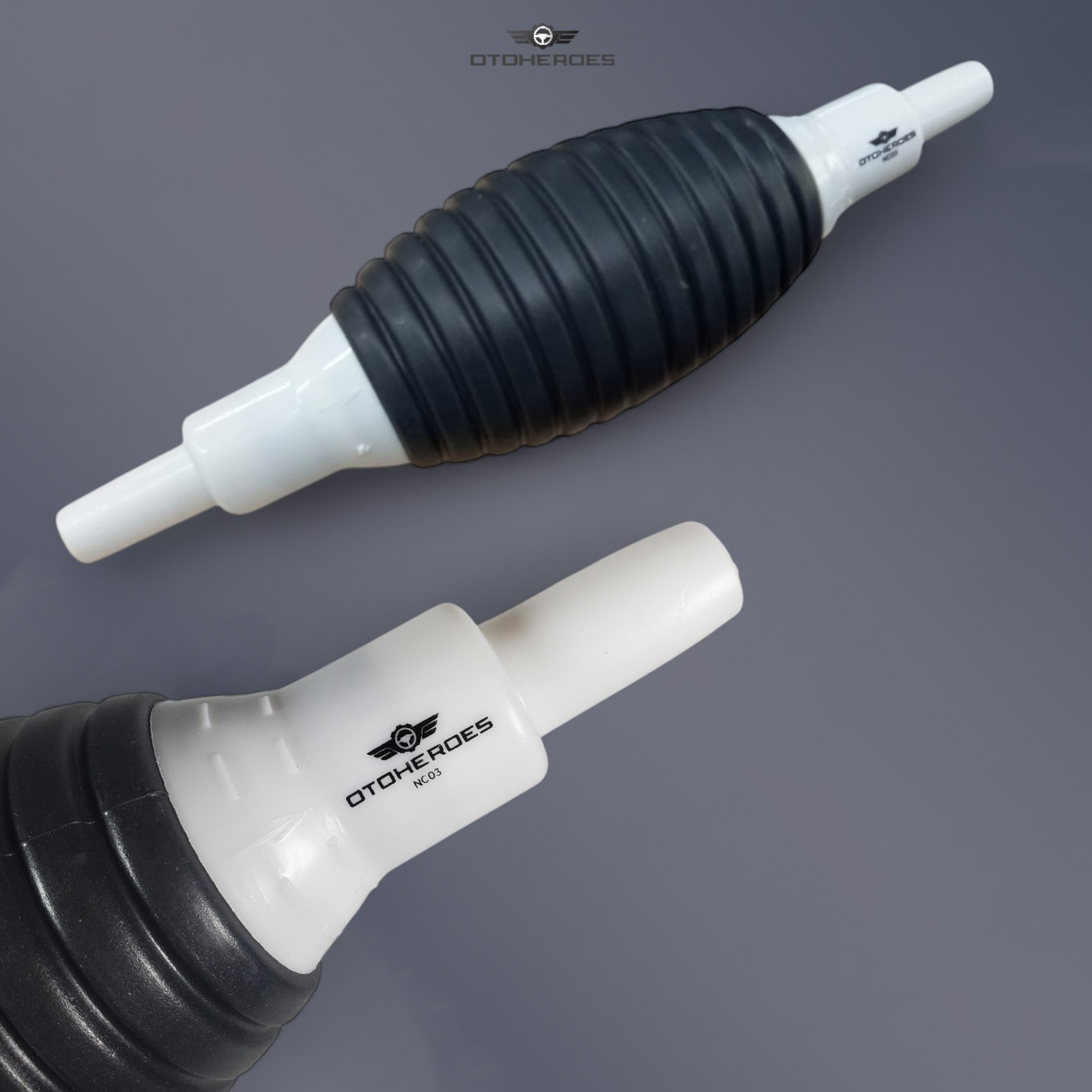 OTOHEROES Pompa Tangan Transfer Bensin Mobil Oil Extractor with 2 Klem - NC03 Gambar produk OTOHEROES Pompa Tangan Transfer Bensin Mobil Oil Extractor with 2 Klem - NC03