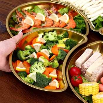 ATH Nampan Tray Mangkuk Makanan Bulan Sabit Moon Plate Stainless 201 - AT25