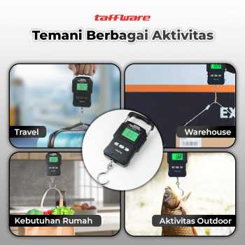 Gambar produk Taffware Digipounds Timbangan Koper Tas Digital Scale 75kg 0.01kg - WH-A27