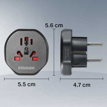 Gambar produk ESSAGER Universal Travel Adaptor Colokan Charger Adapter USB 2500W - WL-09