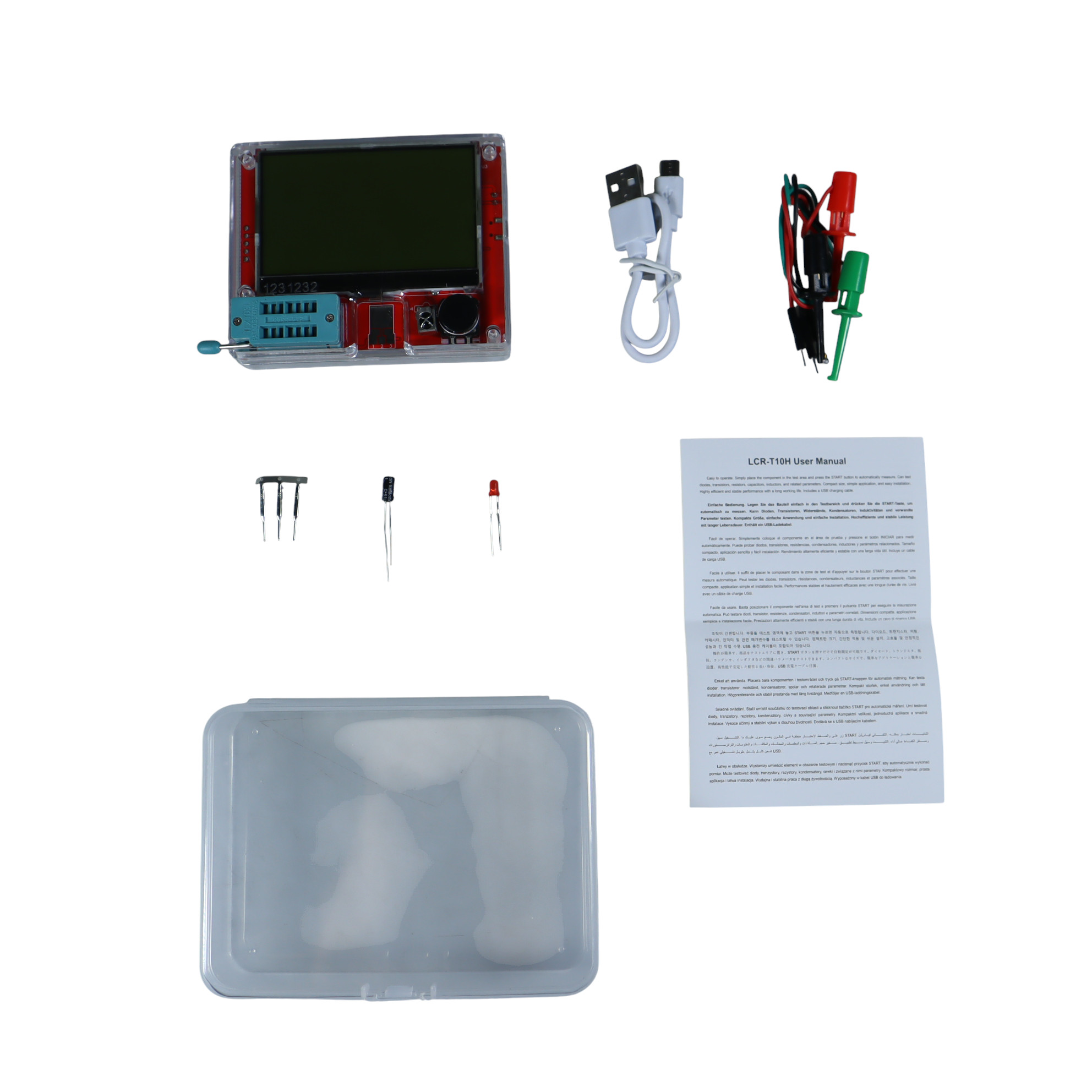 Jarhead ESR Meter Multifunctional Transistor Tester Resistance 300mAh - LCR-T10H Gambar produk Jarhead ESR Meter Multifunctional Transistor Tester Resistance 300mAh - LCR-T10H