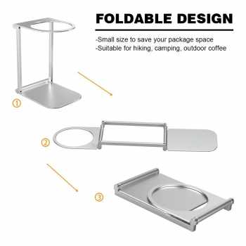 Gambar produk Frosz Foldable Coffee Drip Holder Support Stand Coffee Machine V60 - INU172