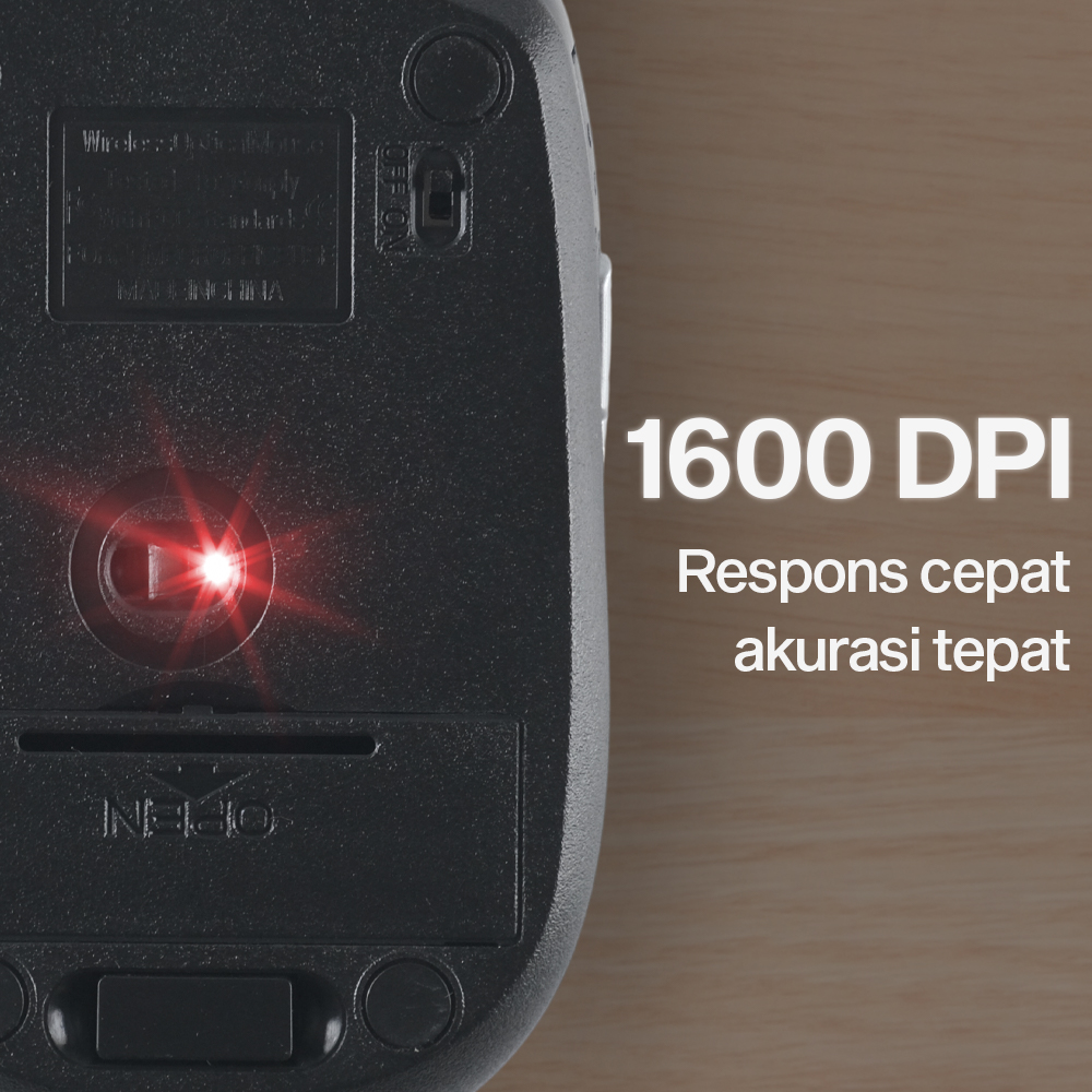 Gambar produk Mouse Wireless Optical 2.4GHz Portable Mini 1600DPI - AA-01