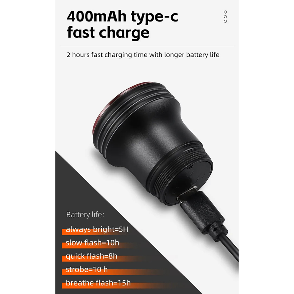 WEST BIKING Lampu Belakang Sepeda Tail Light Signal 5 Modes IPX5 - WS-50 Gambar produk WEST BIKING Lampu Belakang Sepeda Tail Light Signal 5 Modes IPX5 - WS-50