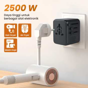 Gambar produk YuHome Universal Travel Adaptor Colokan Charger Adapter USB 2500W - 606
