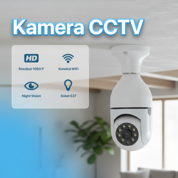 Yunyi CCTV IP Camera 1MP 1080P E27 Wireless Dual Light IR Sensor - YY012