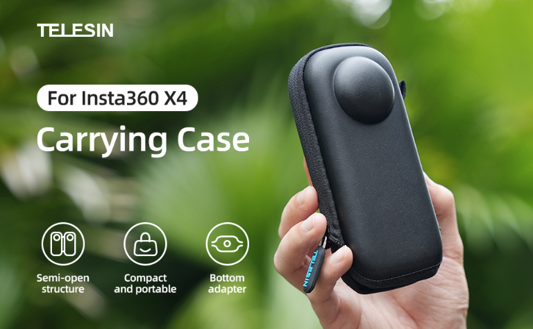 TELESIN Tas Kamera Aksi Portable Carrying Case for Insta360 X4/X5 - S6-PRC-19-TIS Gambar produk TELESIN Tas Kamera Aksi Portable Carrying Case for Insta360 X4/X5 - S6-PRC-19-TIS