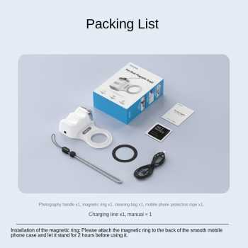 Gambar produk TELESIN Fun Shot Magnetic Grip 2 Phone DSLR Style Shutter Wireless - P5-MP-001WH