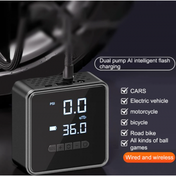 Gambar produk KESHI Pompa Angin Ban Mobil Elektrik Tire Inflator Air Pump Wireless - KE2